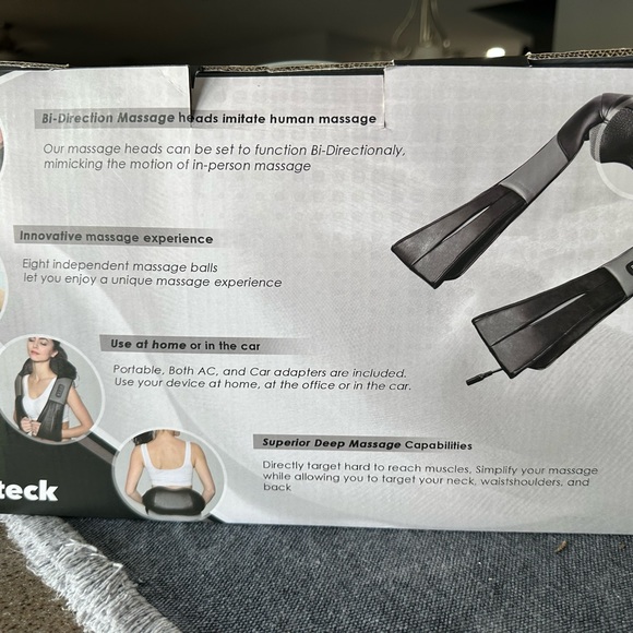 Nekteck Shiatsu Neck and Back Massager with Soothing Heat - Picture 3 of 10